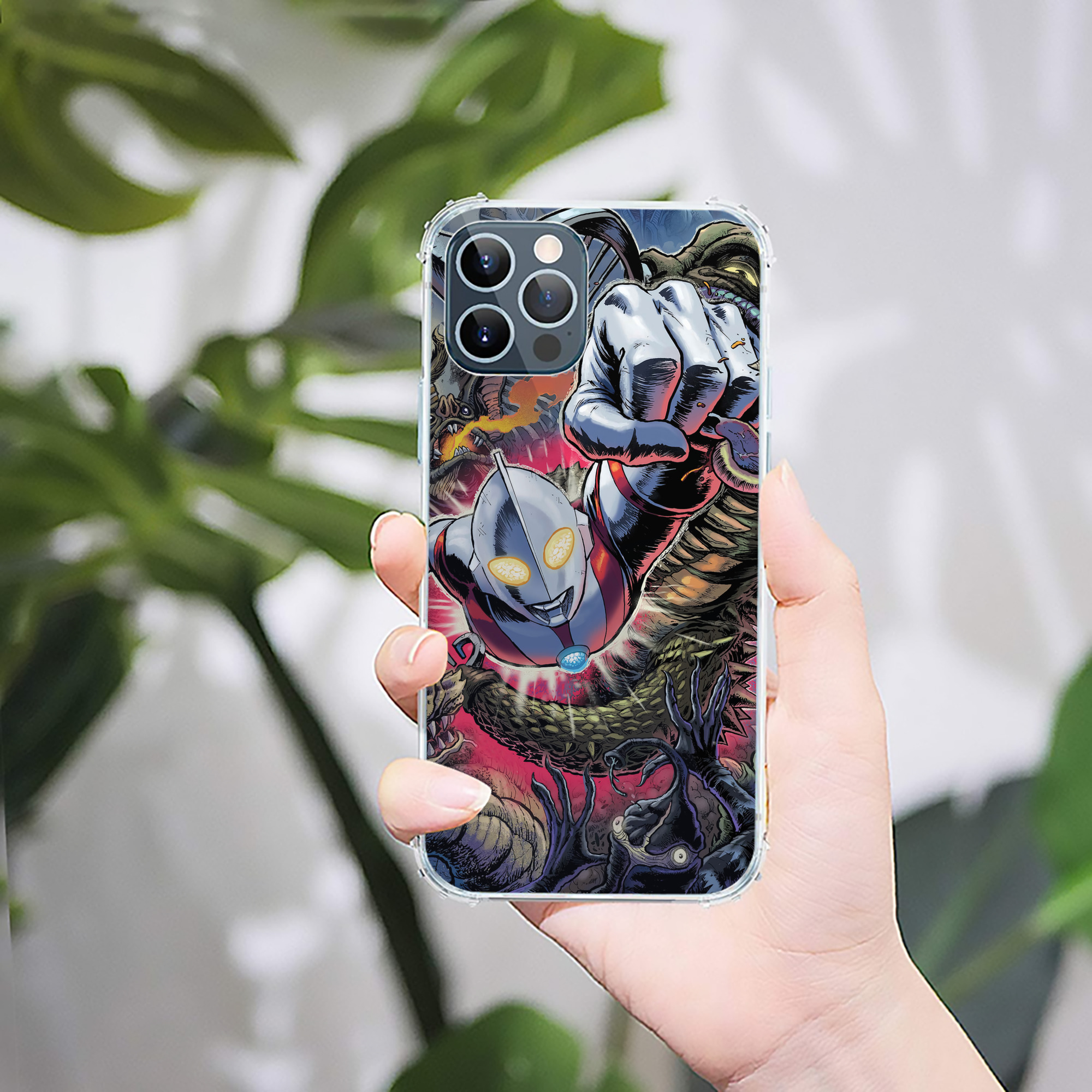 （画像用） ウルトラマン Ultraman 【iPhone 12シリーズ対応】透明スマホケース（クリアソフトケース）